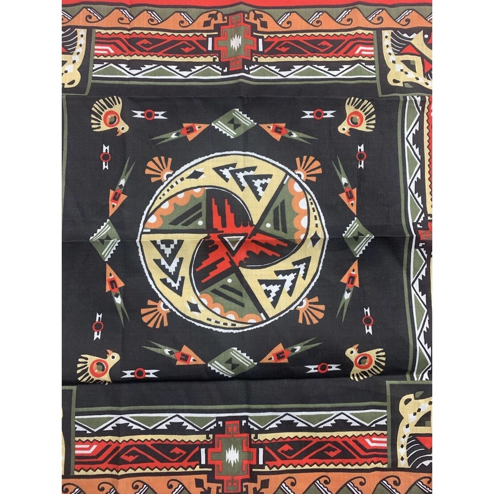 Vintage Wamcraft Bandana Kerchief Head Wrap Native Southwest Design USA MADE - Picture 10 of 12